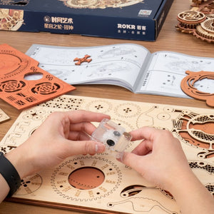 Robotime, 3D Houten Puzzel Zodiac Wandklok