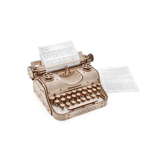 Eco Wood Art (EWA) 3D Houten Puzzel Vintage Typewriter, 465, 27x23,2x14,6CM