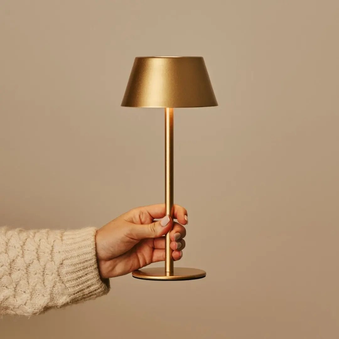 Tavellio - Milou Gold Tafellamp zonder Kabel | Modern, design en 3 lichtmodi