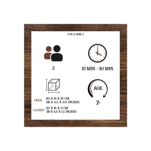 Logica Giochi Houten Bordspel 4 op één Rij, LG139, 19x15,5x4cm