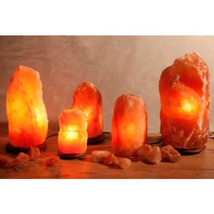 Himalaya Salt Dreams lamp himalaya zout houten voet, 18 cm hoog