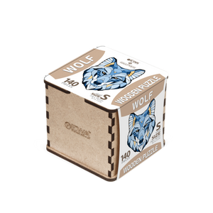 Eco Wood Art (EWA) Houten Legpuzzel Wolf, Size S, Houten Doos