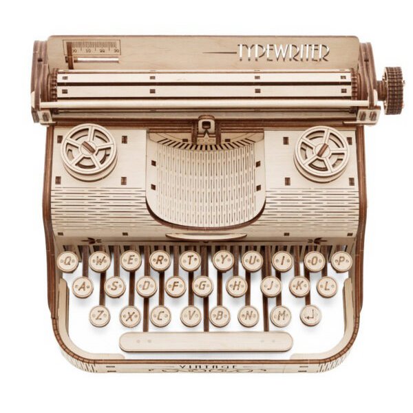 Eco Wood Art (EWA) 3D Houten Puzzel Vintage Typewriter, 465, 27x23,2x14,6CM