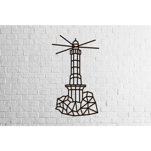 Eco Wood Art Wandpuzzel Lighthouse, 50,5x87x0,7cm