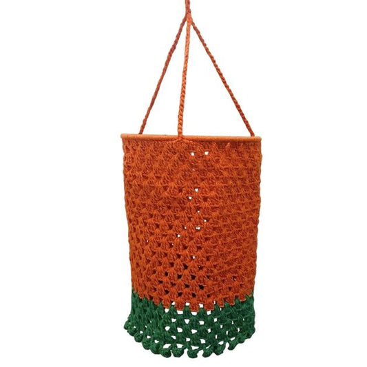 Luna -Leena Lampion Crochet - Orange - Organic Cotton - Handgehaakt in Nepal