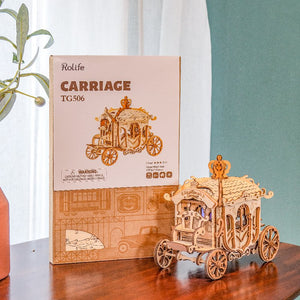 Robotime, 3D Houten Puzzel Carriage