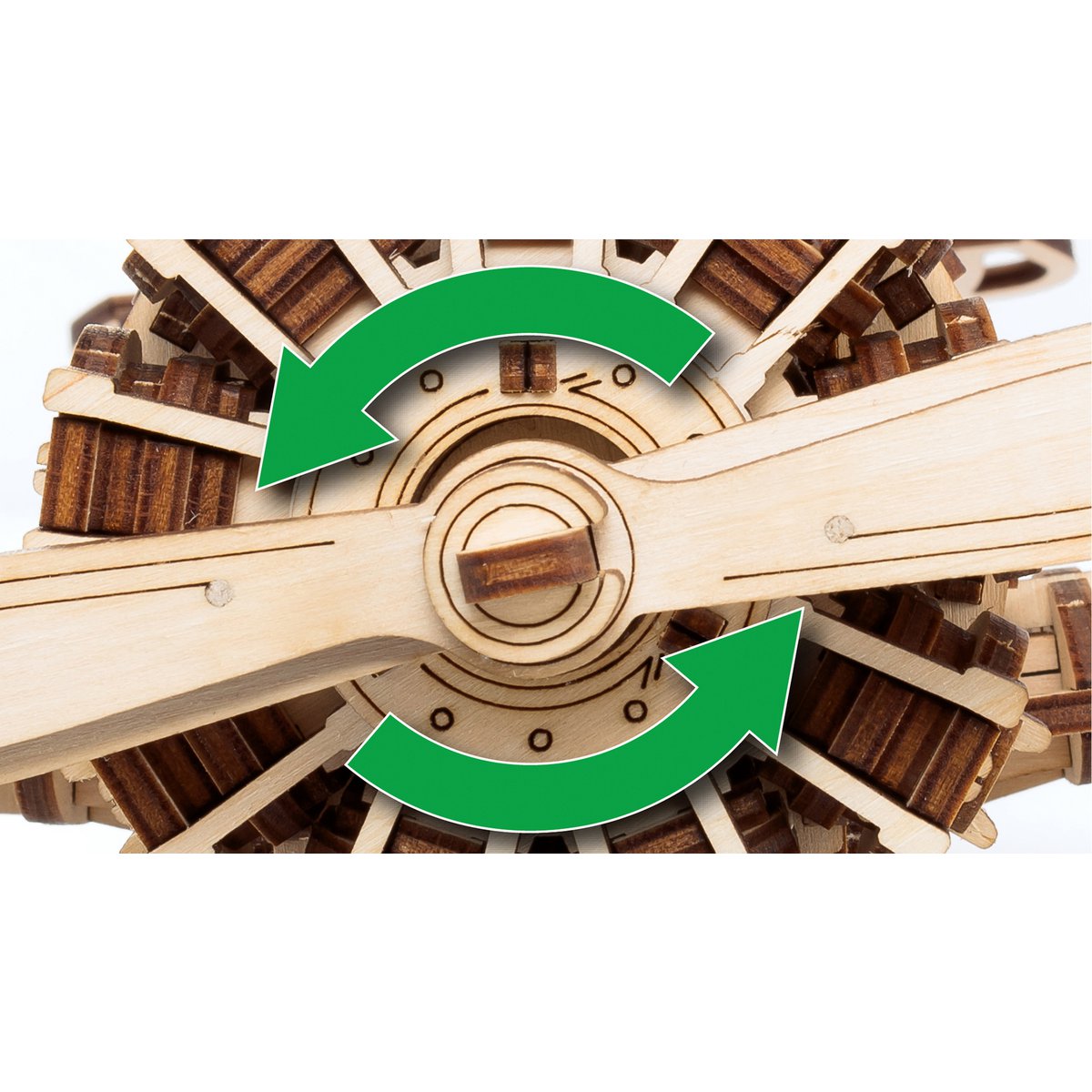 Eco Wood Art (EWA) 3D Mechanische Puzzel Airplane