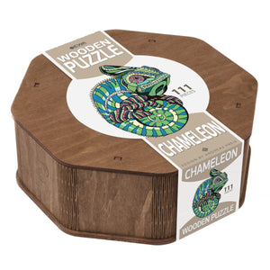 Eco Wood Art Houten Legpuzzel, Kameleon/ Chameleon, houten doos