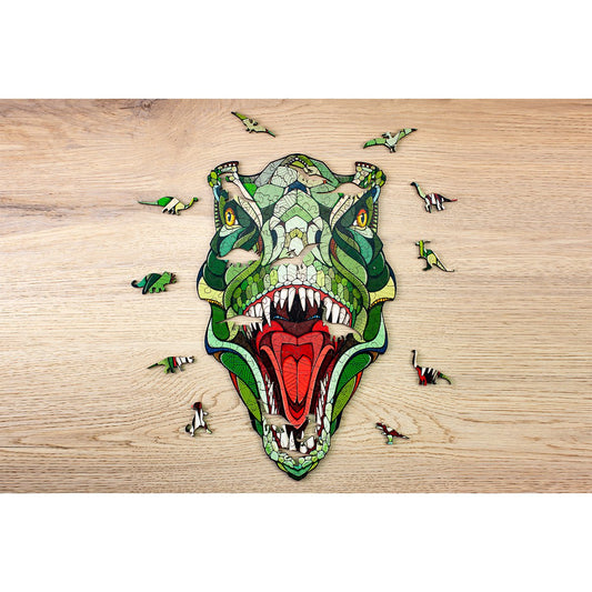 Eco Wood Art (EWA) Houten Legpuzzel T-Rex size S