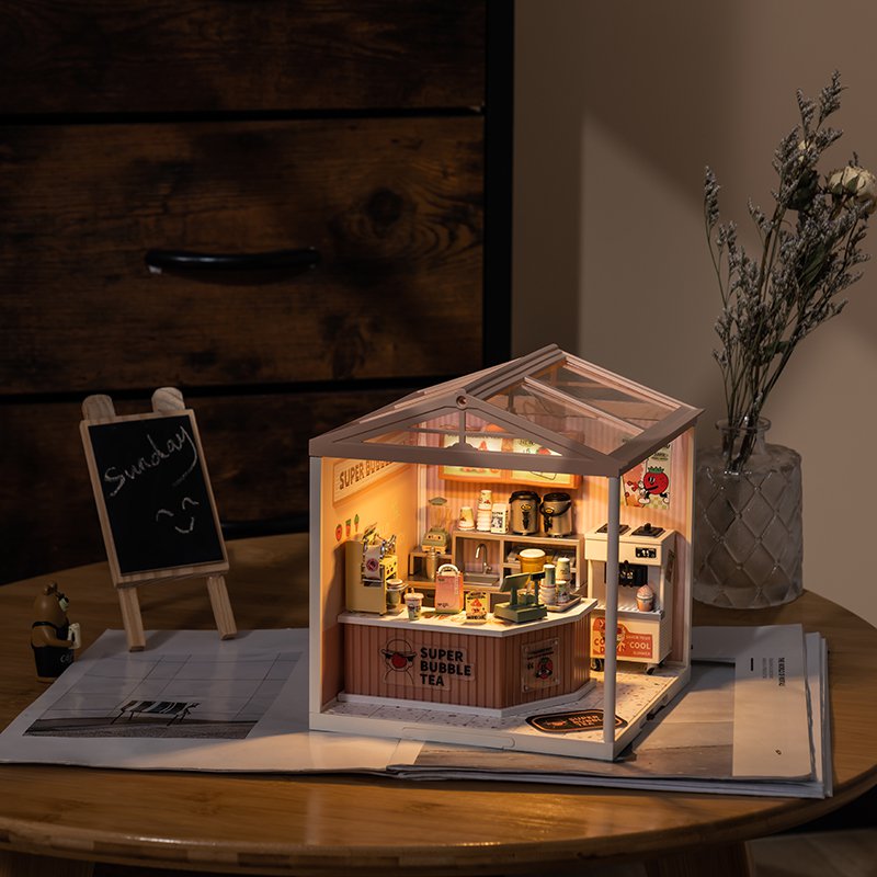 DIY Huisje Super Store Double Joy Bubble Tea, Robotime