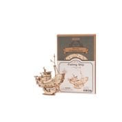 Robotime, 3D Houten Puzzel Fishing Ship