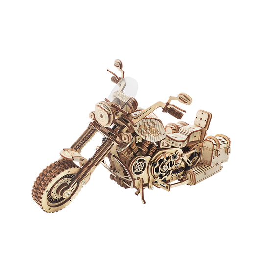 Robotime, Houten Puzzel 3D Cruiser Motorcycle, LK504, 27x11,6x16cm