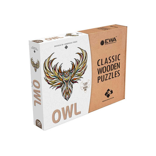 Eco Wood Art (EWA) Houten Legpuzzel Uil/ Owl