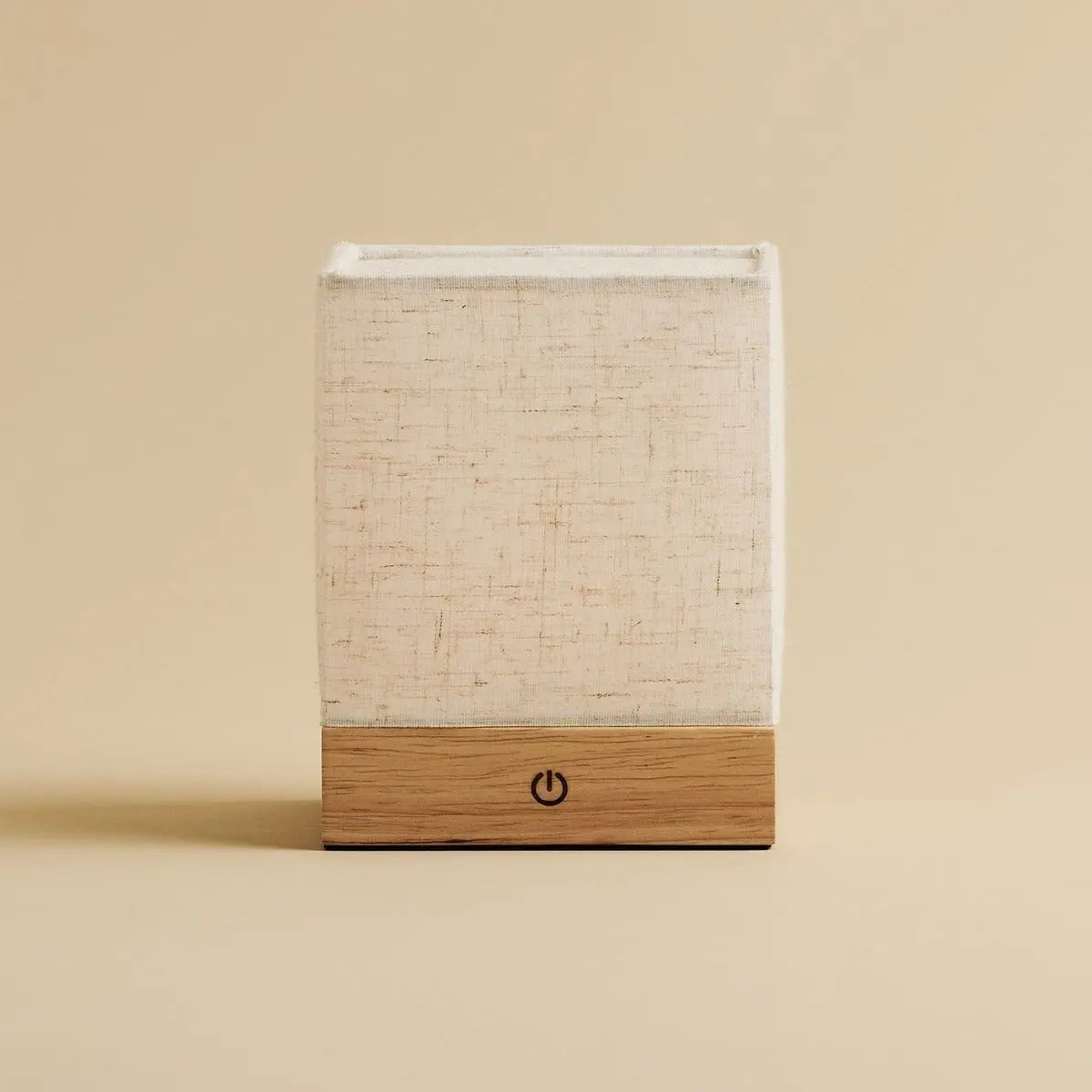 Tavellio - Zano Lichtbruine Draadloze Lamp met Batterij | Linnenmix, LED en drie lichtmodi