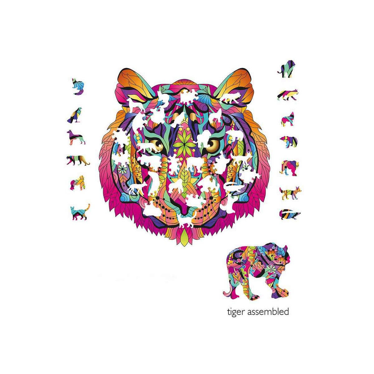 Logica Giochi Mandala Houten Legpuzzel Tijger/ Tiger