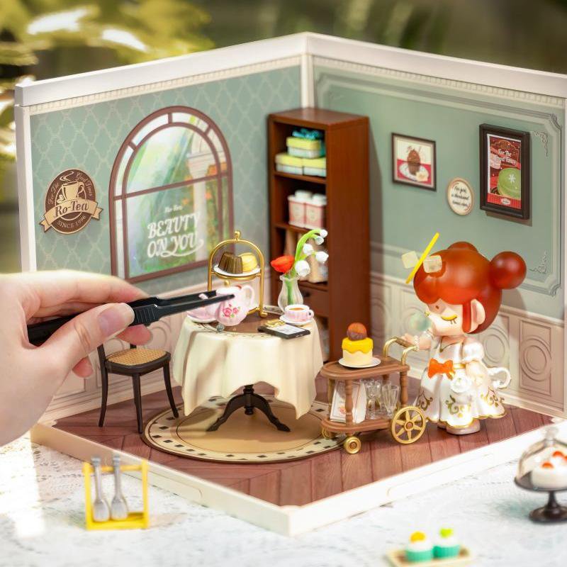 Robotime, DIY Huisje Super Creator Sweet Sips Tea, DW011, 16,3x16,3x15,2cm