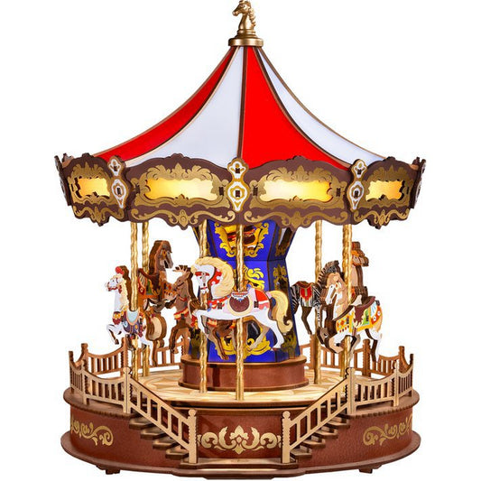 Robotime, Muziekdoos Hout DIY Classic Carousel, AMC01, 25,5x25,7x29,5cm