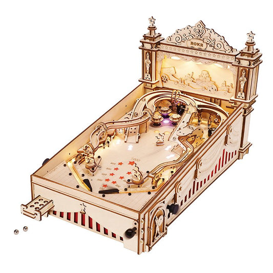 Robotime, 3D Houten Puzzel Flipperkast/Pinball Machine