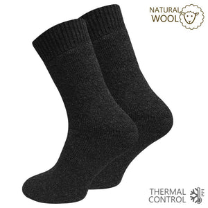 green-goose Noorse Wollen Sokken - 2 Paar - Zwart - 30%