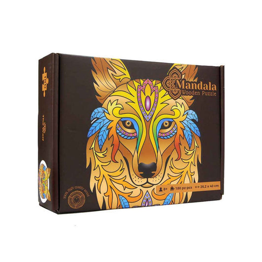 Logica Giochi Mandala Houten Legpuzzel Wolf, LG1757, 26,2x40 cm