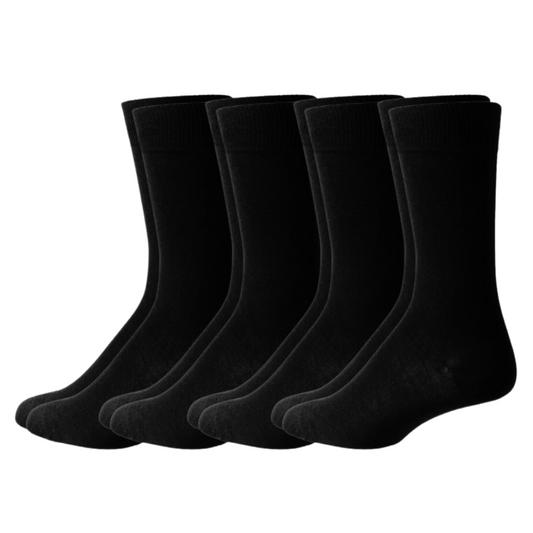 green-goose Bamboe Herensokken - 4 Paar - Zwart - Maat 39-44 - 85% Bamboe