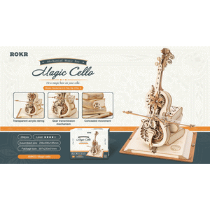 Robotime, Muziekdoos Hout DIY 3D Puzzel Magic Cello