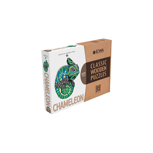 Eco Wood Art (EWA) Houten Legpuzzel, Kameleon/ Chameleon