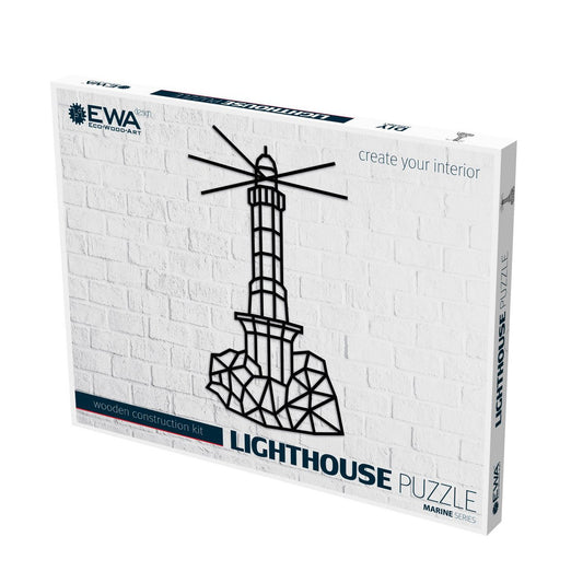 Eco Wood Art Wandpuzzel Lighthouse, 50,5x87x0,7cm