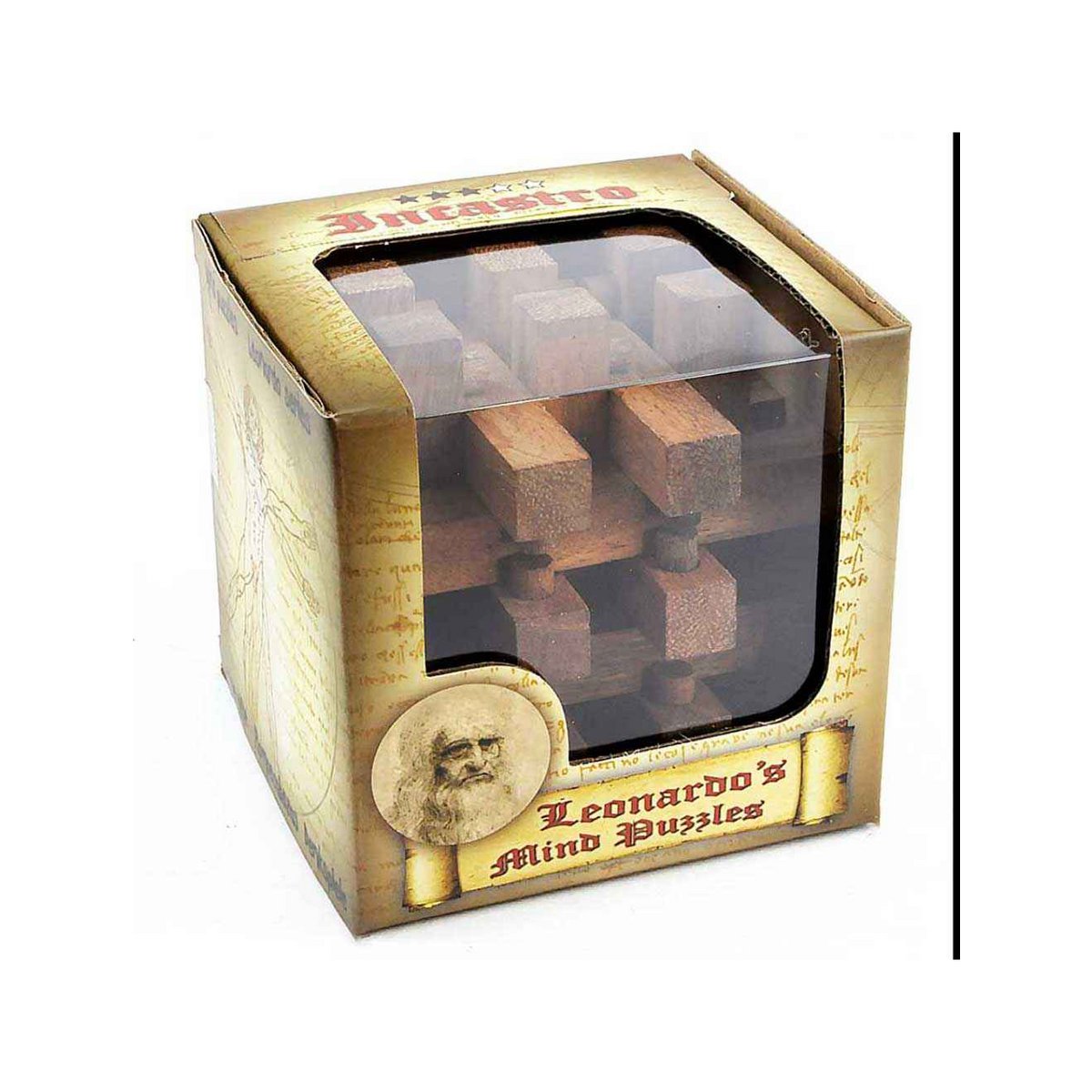 Display met 16 Houten Breinbrekers, Logica Giochi