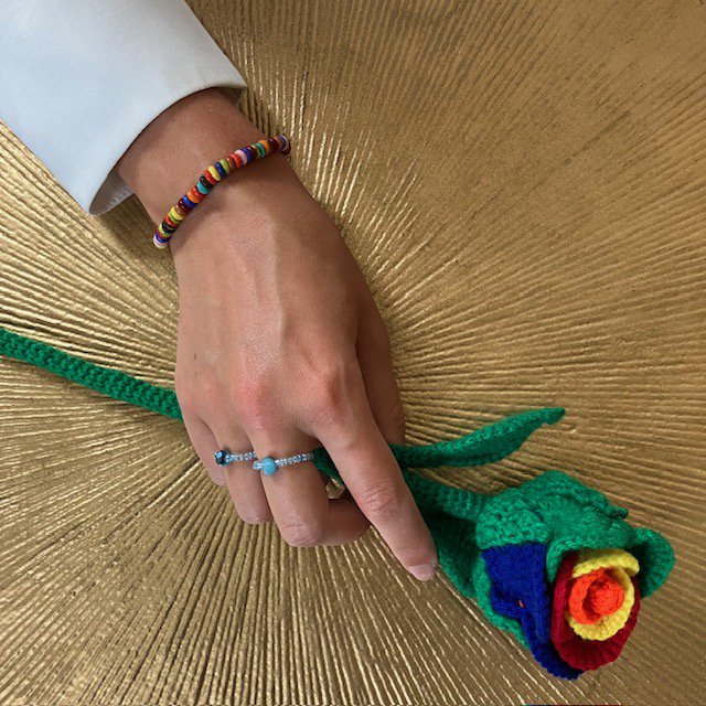 Luna-Leena armband - gerecyclede kralen -  Multicolored - Handgemaakt in Nepal