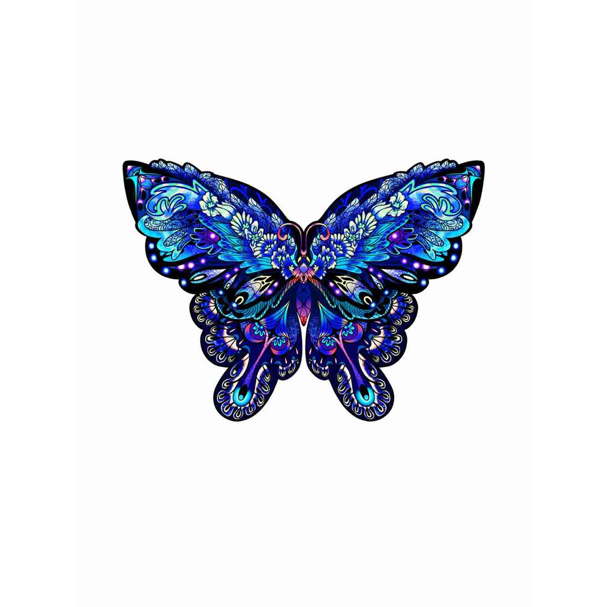Mandala Houten Logica GiochiLegpuzzel Nachtvlinder/ Butterfly