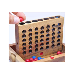 Logica Giochi Houten Bordspel 4 op één Rij, LG139, 19x15,5x4cm