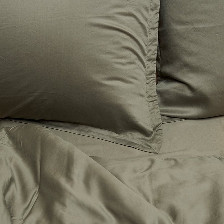 TENCEL™ Twill Kussensloop Olijfgroen