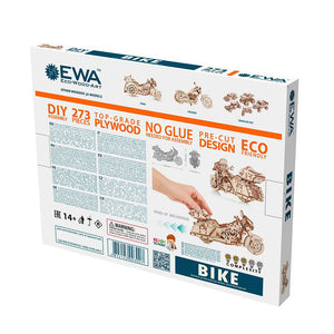 Eco Wood Art (EWA) 3D Mechanische Houten Puzzel Bike
