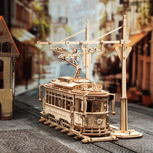 Robotime, Houten Puzzel 3D Classic City Tram, LK801, 24,7x16,5x28,7cm