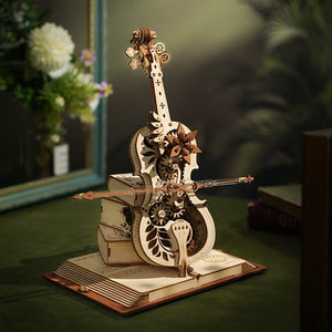 Robotime, Muziekdoos Hout DIY 3D Puzzel Magic Cello