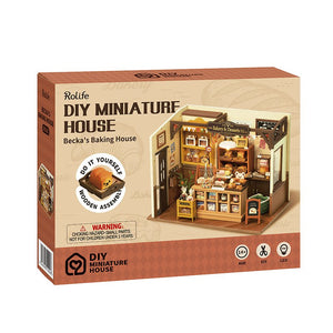 Robotime, DIY Huisje Becka's Baking House met LED verlichting