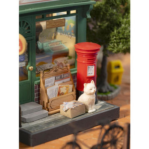 Robotime, DIY Huisje Centry Post Office,DS037, 9,5x9,5x12cm