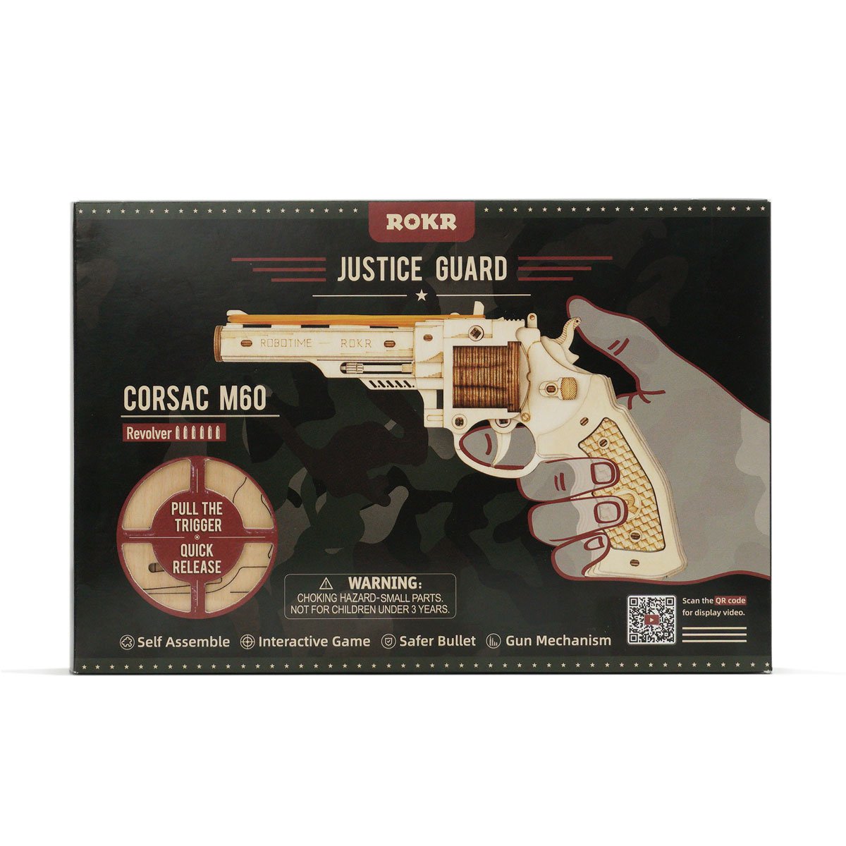 Robotime, 3D Houten Puzzel Corsac M60