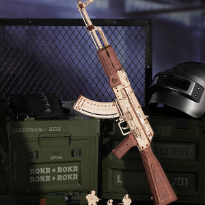Robotime, 3D Houten Puzzel AK-47 Assault Rifle