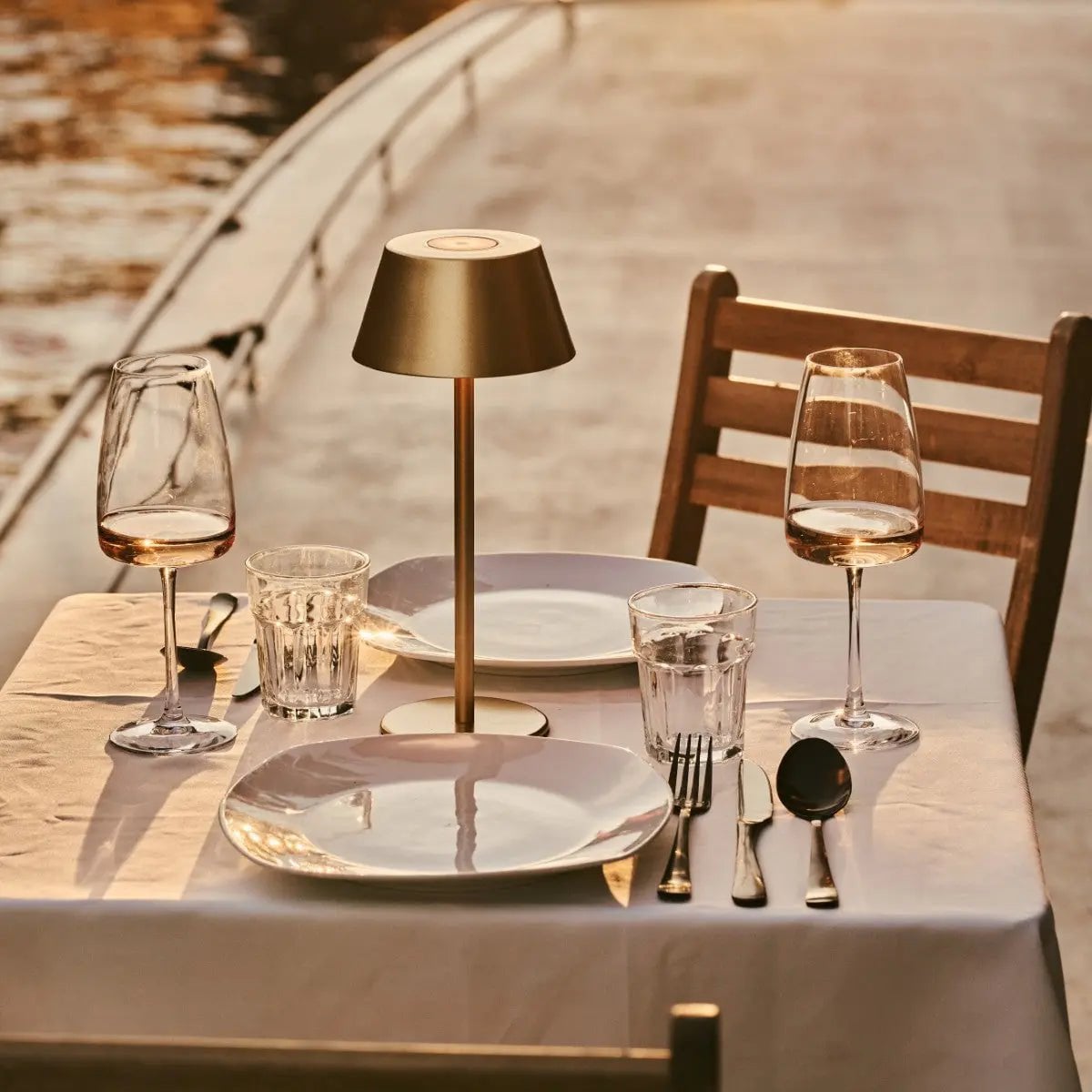 Tavellio - Milou Gold Tafellamp zonder Kabel | Modern, design en 3 lichtmodi