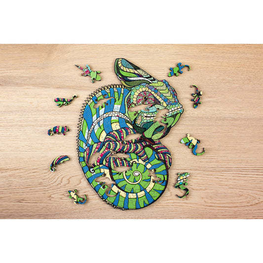 Eco Wood Art (EWA) Houten Legpuzzel Kameleon/ Chameleon size L