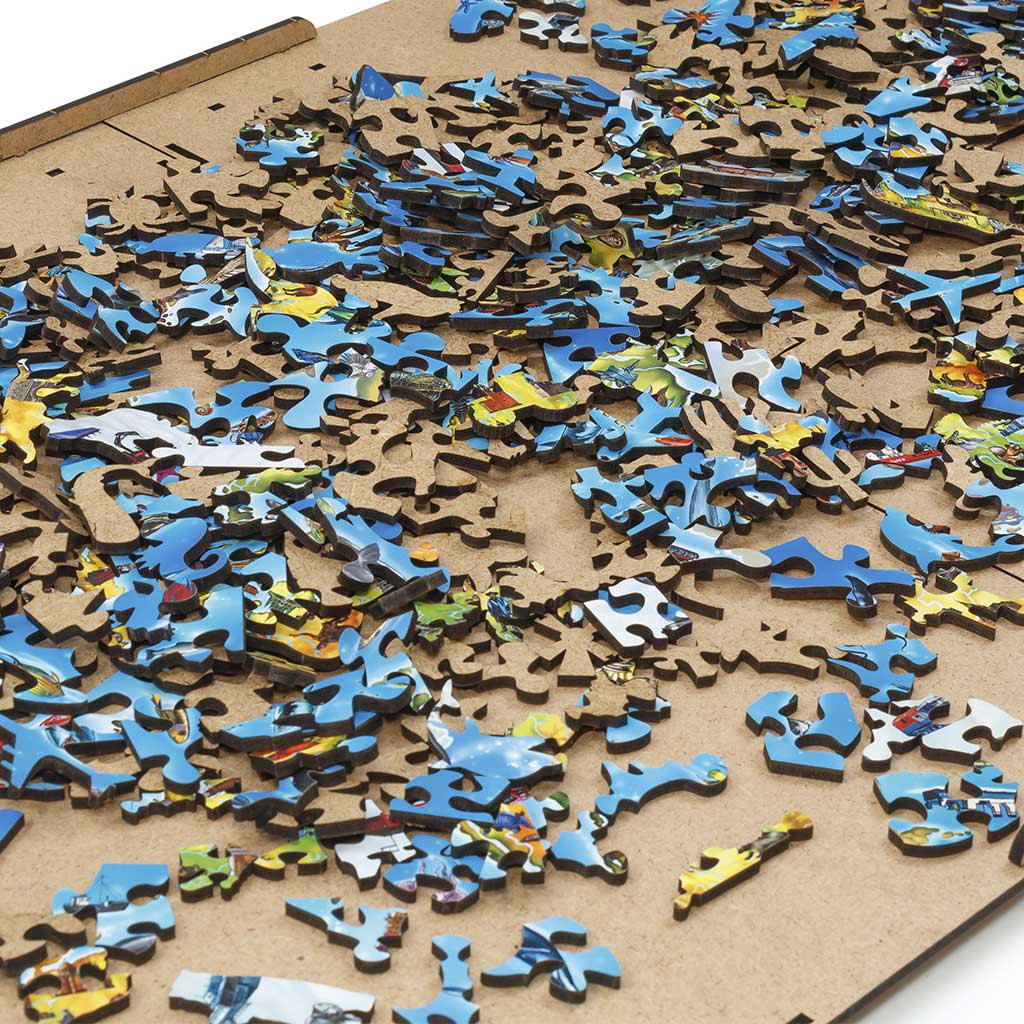 Houten Legpuzzel World Map in kleur, Eco Wood Art