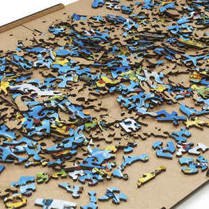 Houten Legpuzzel World Map in kleur, Eco Wood Art