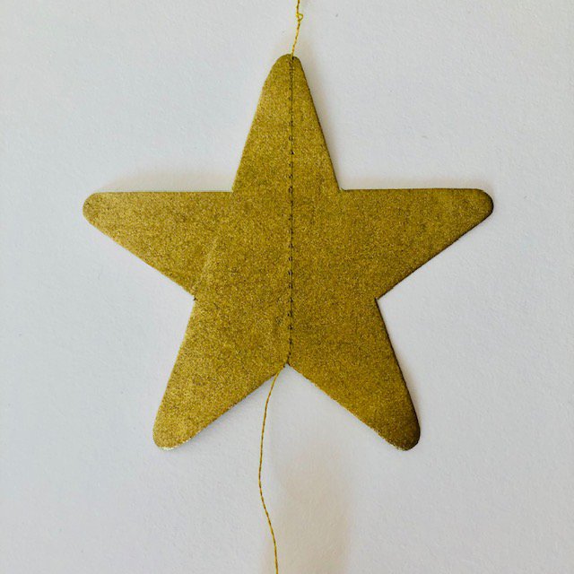 Luna-Leena sterrenslinger - Ecopapier - Goud - Handgemaakt in Nepal