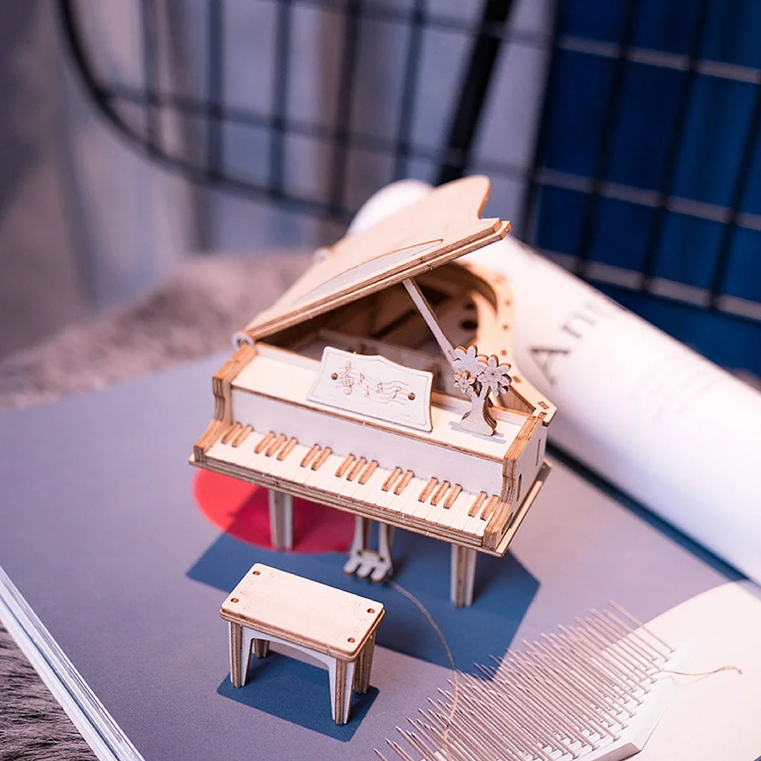 Robotime, 3D Houten Puzzel Muziekinstrument Piano