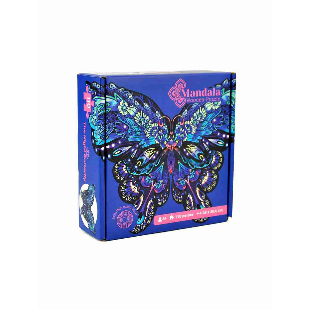 Mandala Houten Logica GiochiLegpuzzel Nachtvlinder/ Butterfly