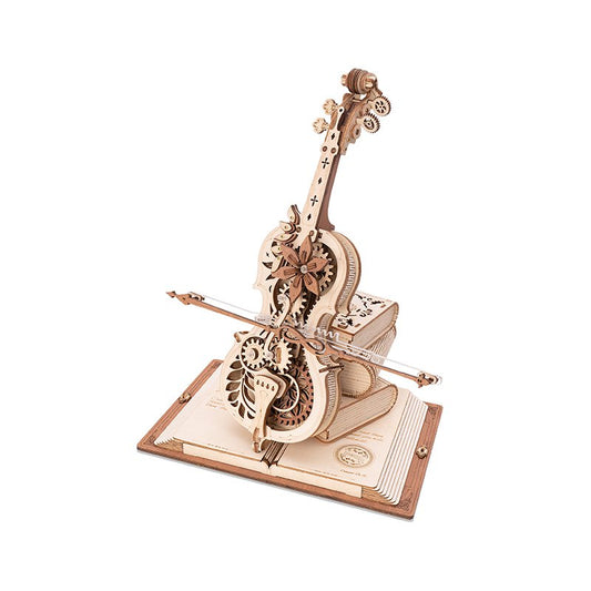 Robotime, Muziekdoos Hout DIY 3D Puzzel Magic Cello
