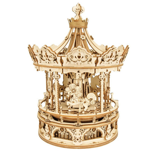Robotime, Muziekdoos Hout DIY 3D Puzzel Romantic Carousel