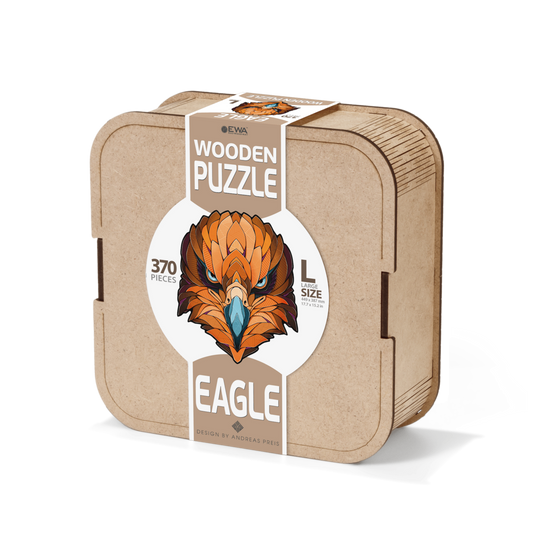 Eco Wood Art (EWA) Houten Legpuzzel Eagle, Size L, Houten Doos